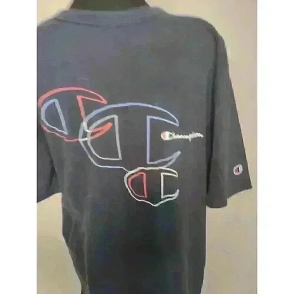 Champion Men's Classic Jersey T-Shirt, Large - Blue - Picture 2 of 3